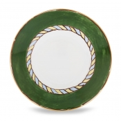 Ginori Il Viaggio Di Nettuno Soup Plate - Green + Yellow - 9.6"
